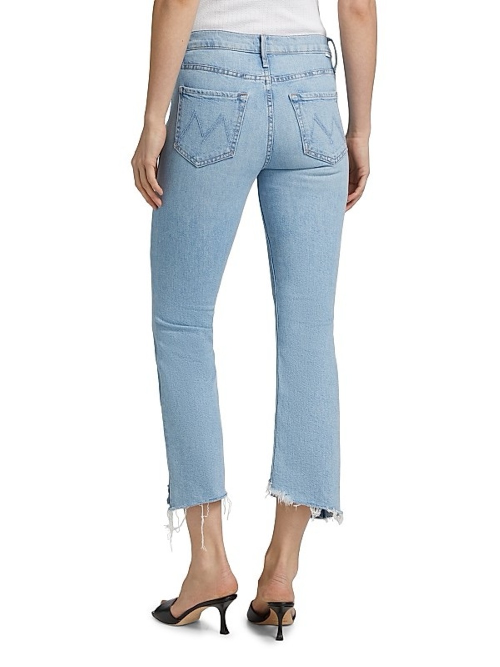 Mother Denim Insider Crop Pointy Fray Jeans size 28 in Lets Get it Together Wash - Picture 4 of 13
